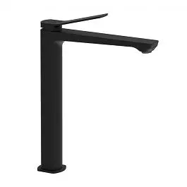 Смеситель для раковины высокий Paffoni Tilt без донного клапана black matt TI081NO, Черный матовый - фото 1