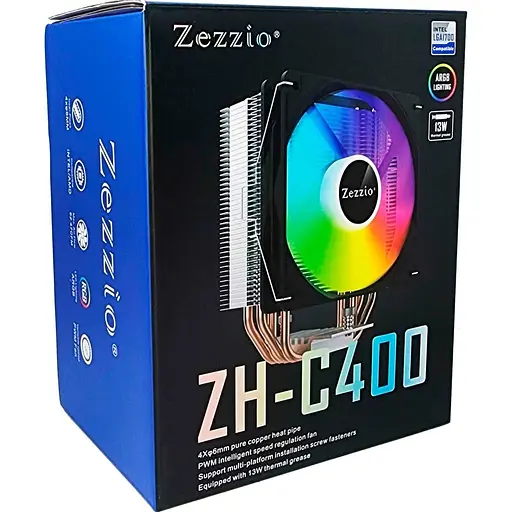 Кулер для процесора Zezzio ZH-C400 ARGB V2 (ZH-C400 ARGB V2) - фото 6