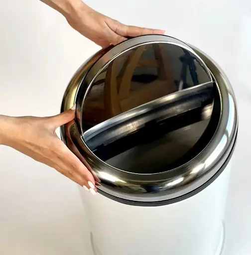 Ведро для мусора Maxiflow 45 л с крышкой Белый 4513.0000B.101.45  - фото 2