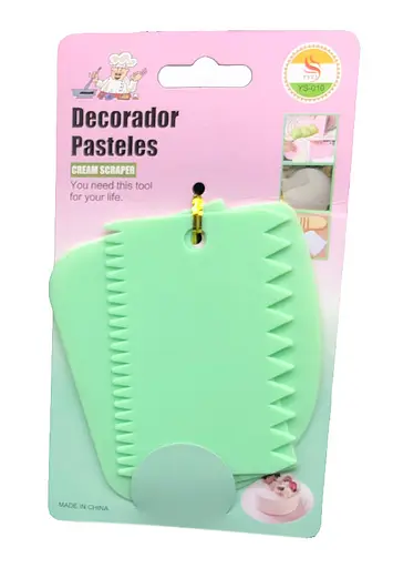 Набор кондитерских шпателей скребков для моделирования мастики и украшения тортов, кексов (3 штуки), Kitchen Master Бирюзовый 84798 - фото 7