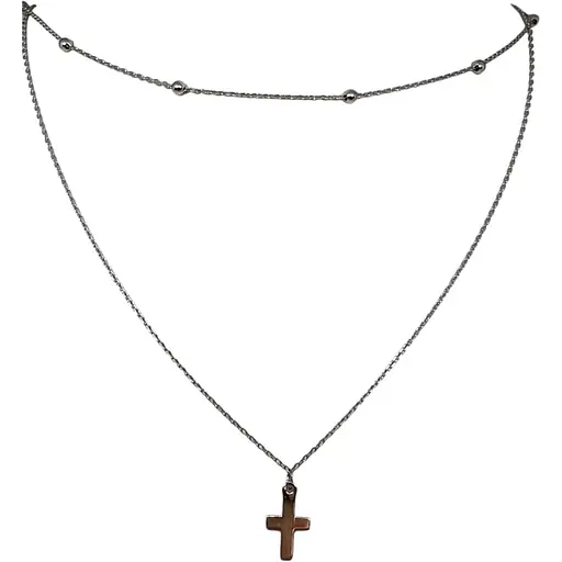 Серебряное колье Qvaliz Крестик. 90801328