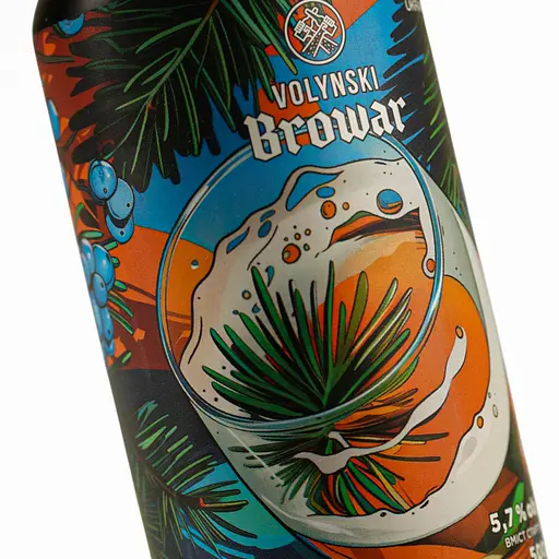 Пиво Volynski Browar Forest IPA светлое нефильтрованное 5.7% 0.5 л ж/б - фото 5