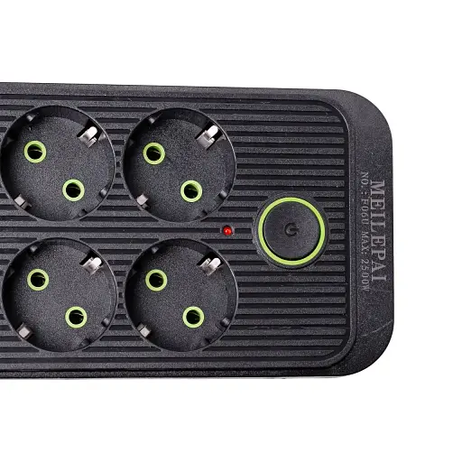Мережевий фільтр-подовжувач Yiwu HP-5-24 SMART F06U на 6 розеток 5 USB 3 метри чорний  - фото 5