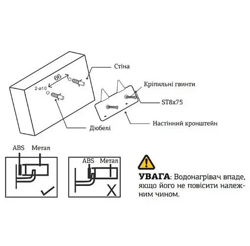 Водонагреватель Mixxus EWH-0506 Small Over 6 л над мойкой, 1500Вт, мокрый, ТЭН, вертикальный, квадратный, белый (WH0020) - фото 2