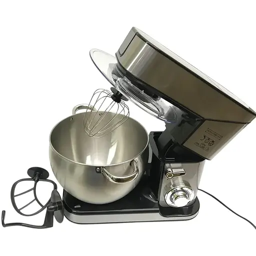 Кухонный комбайн Royalty Line планетарный миксер тестомес RL-PKM мощность 2500 Вт Silver