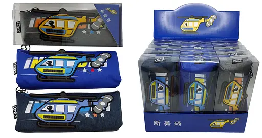 Пенал-косметичка Вертолет, PVC, Н-422 (в ассортименте) - фото 2