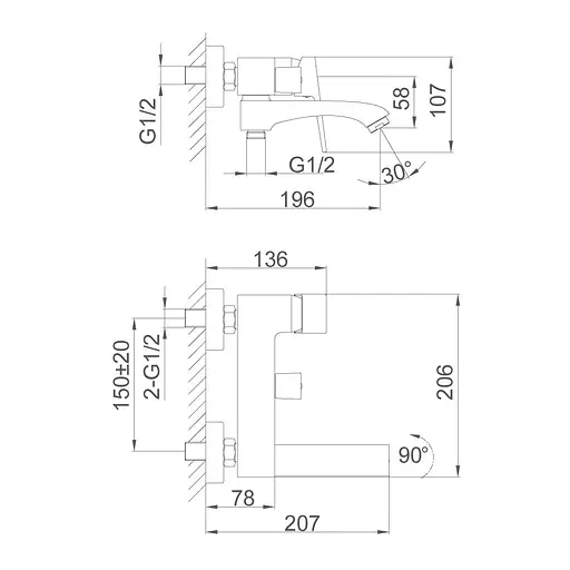 Змішувач для ванни поворотний вилив золото Frap F3276-3 Золотий - фото 5