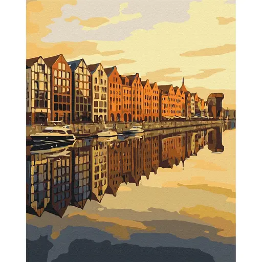 Картина за номерами на підрамнику Brushme Мотлава у віддзеркаленні - фото 1