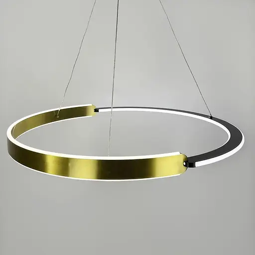 Подвесная люстра в латунно-черном корпусе кольца Ø 80 см Ст. MJ303-800 AB | Line F - фото 6