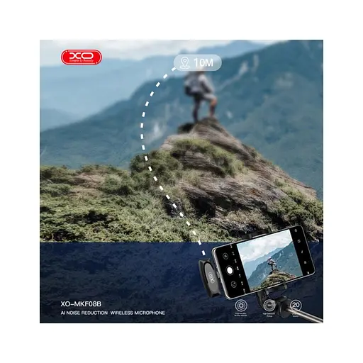 Мікрофон XO MKF08B з придушенням шуму lightning Black (XO MKF08B-IP) - фото 5