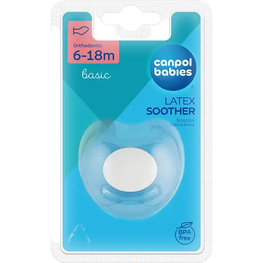 Пустышка Canpol babies Basic латексная анатомическая 6-18 мес. в ассортименте (22/426_new) - фото 6