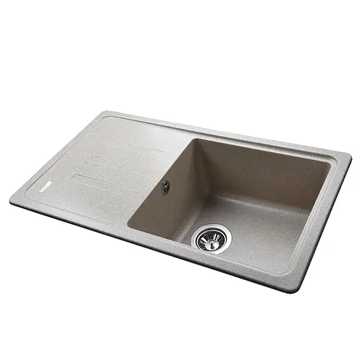 Кухонна мийка гранітна Globus Lux Lugano мигдаль 780x435мм-А0008, Терра - фото 4