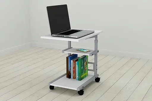 Стіл приставний Ferrum-decor Адан 62x40x60 метал Сірий ДСП Білий 16мм (FRD-102498) - фото 4