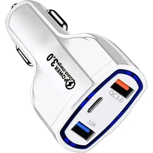 Автомобильное зарядное устройство No Brand CWa 2USB Type-C PD35W QC 3.0 White (44050554)