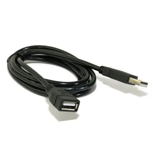 Кабель USB 2.0 AM - USB AF, 1.5 м, черный, Extradigital (KBU1619) - фото 1