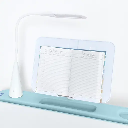 Парта M 5068-12 підставка для книги, лампа, світло-блакитний - фото 4