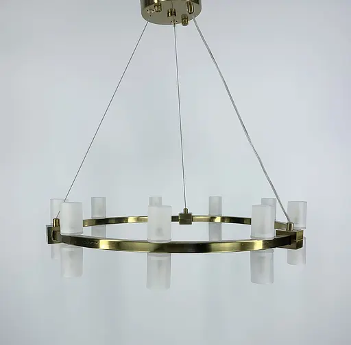 Современная подвесная люстра с миниатюрными плафонами Line.F Диаметр 55 см - фото 5