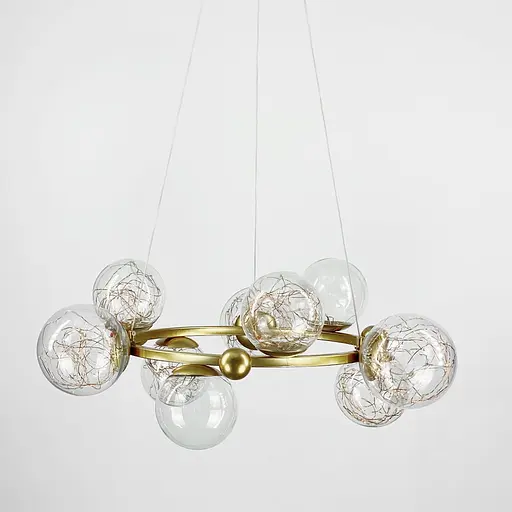 Круглий світильник на 9 плафонів у скандинавському стилі Line.F K 08/9 SGD - фото 5