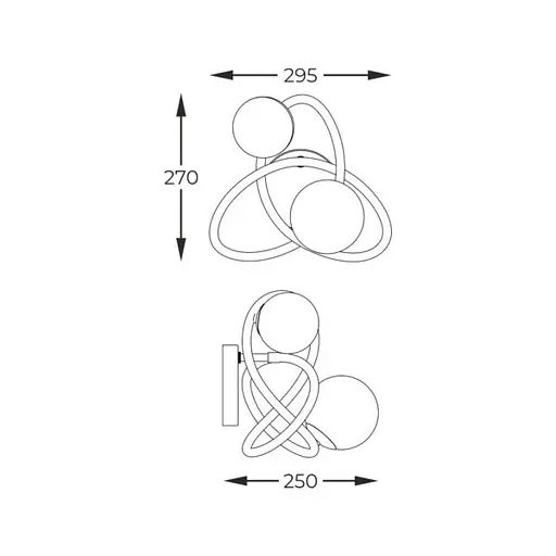 Настінний світильник NISYRO MB4922-2-EBGN Zuma Line - фото 2