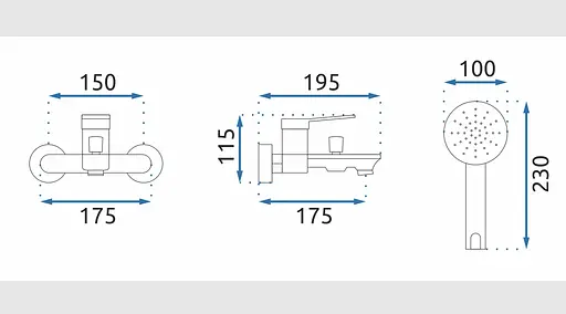 Смеситель для ванны Rea Viral black rose gold REA-B2027 Черный - фото 5