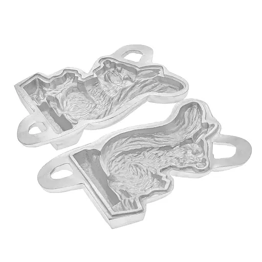 Форма алюминиевая "Белочка с орешком" для выпечки праздничного цельного кекса 27х17х9 см, Kitchette Серый 85356 - фото 5