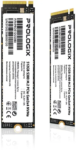 Накопичувач SSD 512GB Prologix S380 M.2 2280 PCIe 3.0 x4 NVMe TLC (PRO512GS380) - фото 3