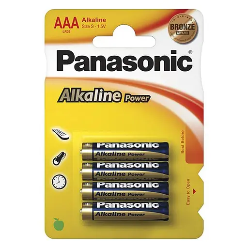 Батарейки AАA Panasonic Alkaline Power LR03REB/4BPR (4шт) - фото 1