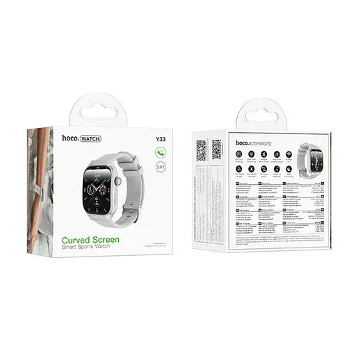 Смарт-годинник HOCO Y33 51mm. 200 mAh. Smart sports watch (call version) Silver - фото 2