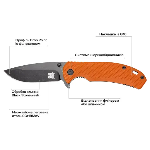 Нож Skif Sturdy II BSW Orange - фото 7