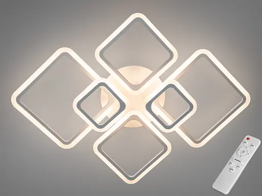 Белая потолочная светодиодная люстра смарт светильник, 105W - фото 1