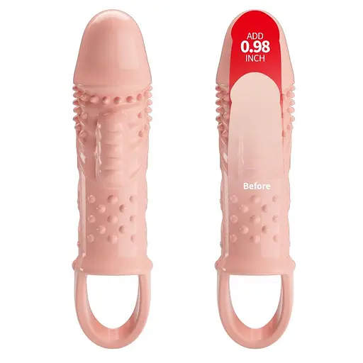 Насадка на пенис Pretty Love Penis Sleeve Cecelia 18.5 см телесный - фото 2