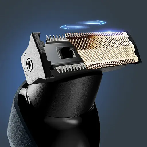 Триммер Rowenta Forever Sharp Ultimate, для бороды, усов, акум., насадок-10, 120 мин. использование, дисплей, сталь, синий - фото 10