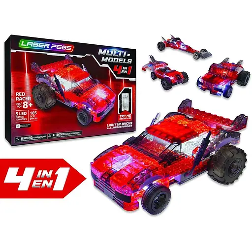 Конструктор машинка preciosi s.p.a. LAU01000 Червоний Гонщик Різнокольоровий - фото 2