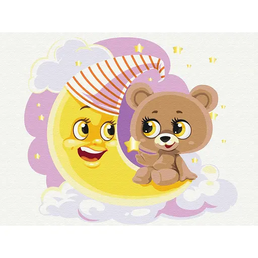 Картина по номерам Сонный медвежонок Brushme 30х40 см разноцветная 000221415