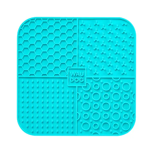 Килимок для злизування Waudog Silicone 190х190х10 мм блакитний - фото 3