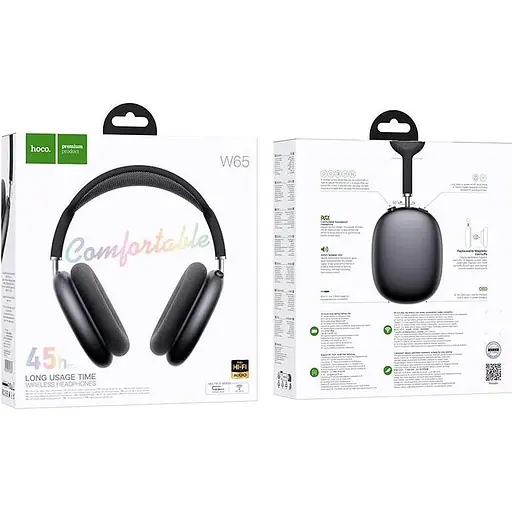 Наушники Hoco W65 Happy Black [144914] - фото 5