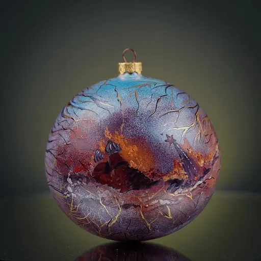 Ялинкова прикраса Різдвяні історії Конотопська відьма куля скло (4820001180329) - фото 2