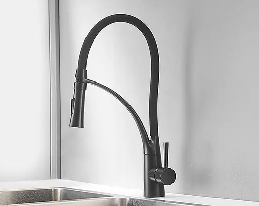 Смеситель для кухни Rea Gaspar black mat черный матовый высокий REA-B0233 Черный матовый - фото 5