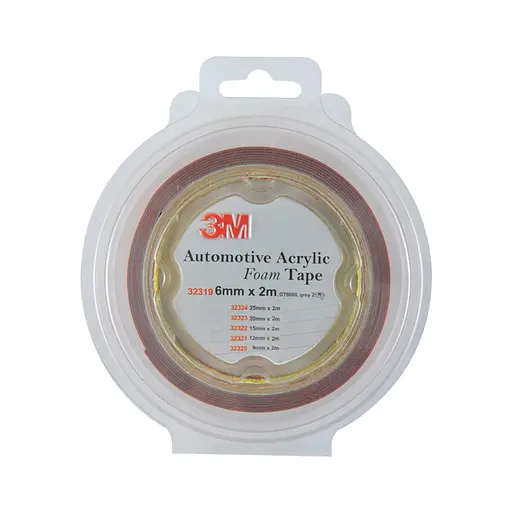 Стрічка клейка — скотч двосторонній 3M темно-сірий 2 метри ширина 6 мм набір 2 штуки (32319) - фото 2