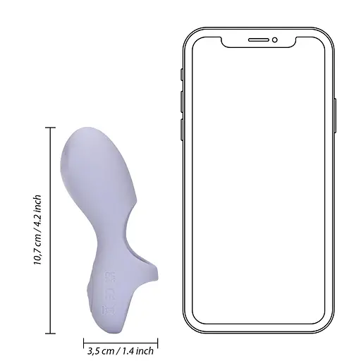 Вібратор на палець Loveline Silicone Finger 10.7см бузковий - фото 8