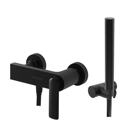 Смеситель для душа Kohlman Experience black matt настенный KPL-QW120EB Черный матовый - фото 1