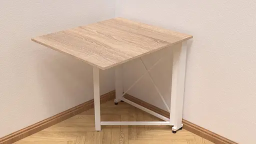 Стіл-книга трансформер Оріон 1 Ferrum-decor 750x810x730 Білий метал ДСП Дуб Сонома 16 мм (FRD-104607) - фото 3