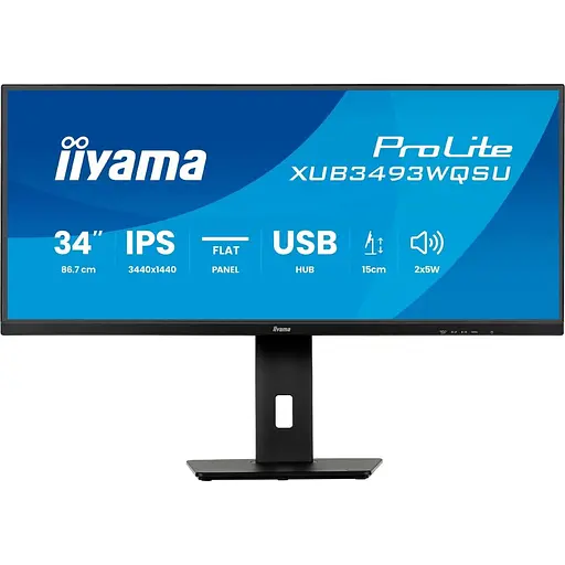 Монитор 34" Iiyama XUB3493WQSU-B6 UWQHD IPS 120 Hz (XUB3493WQSU-B6) - фото 1