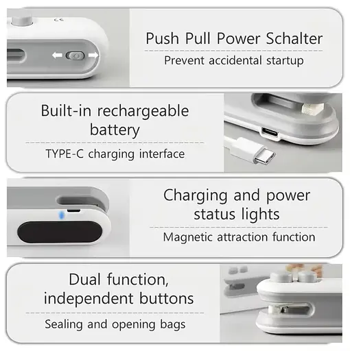 Портативний запаювач пакетів для свіжості продуктів - фото 14