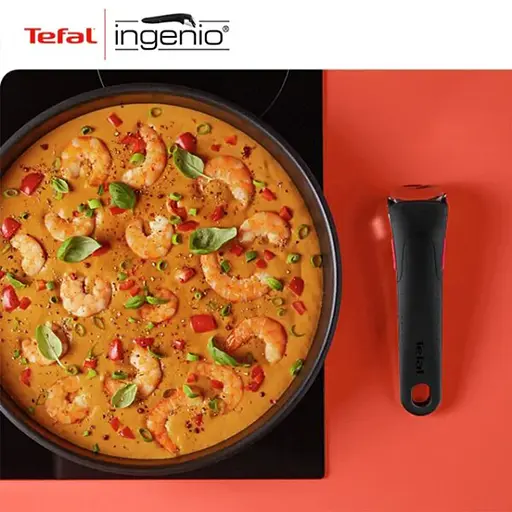 Сковорода Вок с серии Tefal Ingenio Unlimited Red 26 см (L3837792) с шестислойным титановым антипригарным покрытием Titanium 6Х - фото 7
