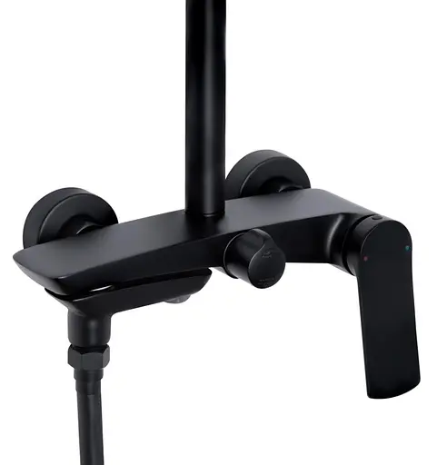 Душова система універсальна Qtap Slavonice Black Matt з виливом QTSLA111BLM45911 - фото 3