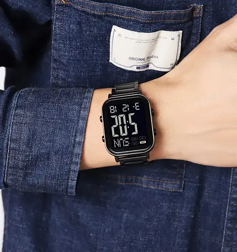 Чоловічий наручний годинник Skmei 2259 (Чорний з чорним) - фото 6