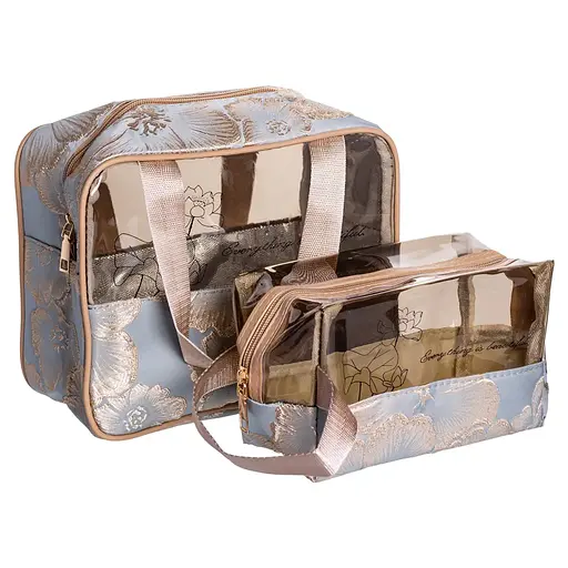 Подарунковий бокс: фен-щітка VGR V-493 + епілятор VGR V-733 + набір прозорих дорожніх косметичок CP2026-14 - фото 6