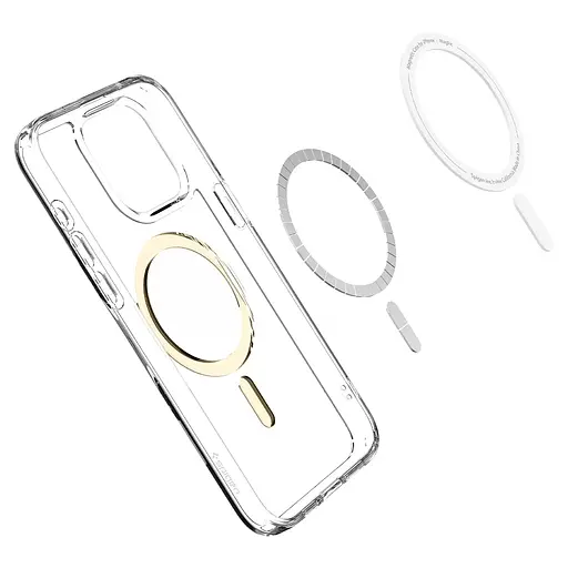 Чохол Spigen Ultra Hybrid MagFiдля iPhone 15 Pro (6.1") Gold ACS06718 прозорий протиударний - фото 5