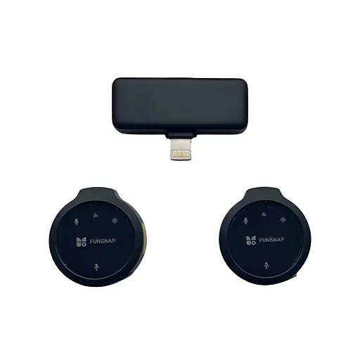 Беспроводной петличный микрофон Funsnap A6S / 2 TX + RX / 2 микрофона / до 30 ч работы / дальность 100 м / Type-C / Lightning - фото 6